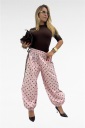 pantalone in cotone pois